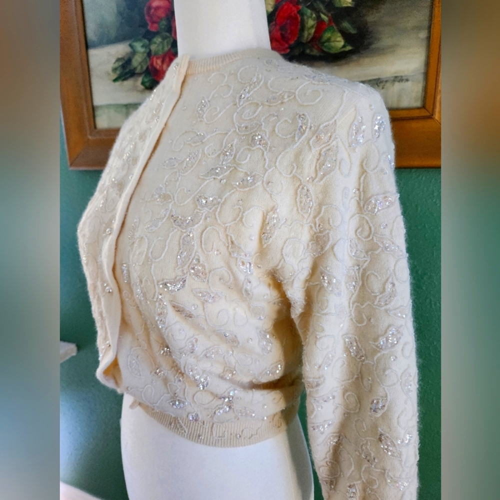 Vintage 50's Rockabilly cardigan Size XS